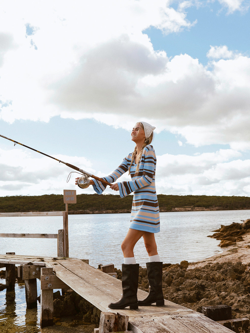 Sails Stripe Knit Dress