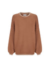 Mocha Stitched Knit Jumper