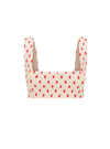 Raspberry & Cream Scrunchie Crop